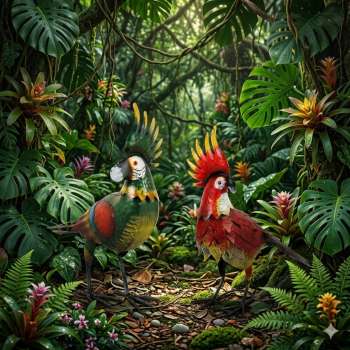 Atemberaubender Papagei rot ca. 43 cm - Dekofigur